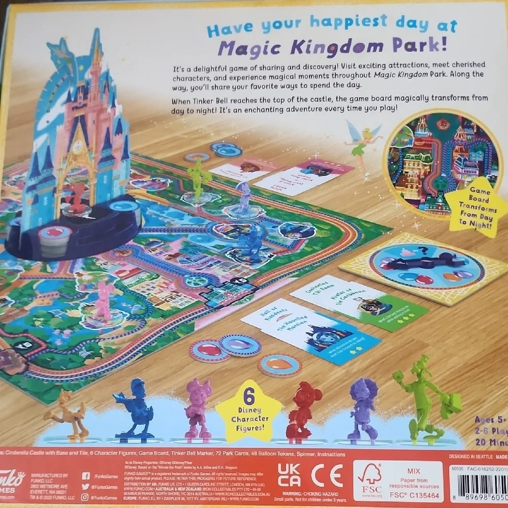 Disney Happiest Day Game Magic Kingdom Park Edition Family Board Game Mickey Min